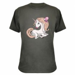 Камуфляжная футболка Unicorn with bow tie - PrintSalon