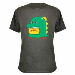 Камуфляжная футболка Уточка в костюме динозавра - PrintSalon