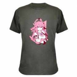 Камуфляжная футболка Yae Miko portrait - PrintSalon
