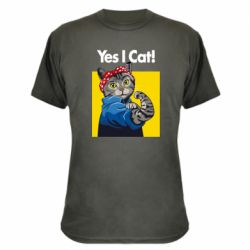 Камуфляжная футболка Yes I Cat - PrintSalon