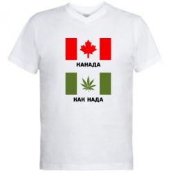 Чоловіча футболка з V-подібним вирізом Канада Як треба - PrintSalon