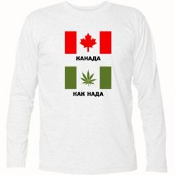 Футболка з довгим рукавом Канада Як треба - PrintSalon
