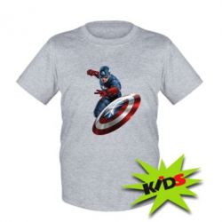 Детская футболка Капитан Америка - PrintSalon