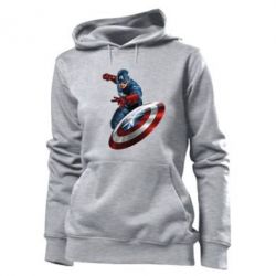 Женское худи Капитан Америка - PrintSalon