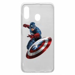 Чехол для Samsung A30 Капитан Америка - PrintSalon