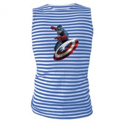 Майка-тельняшка Капитан Америка