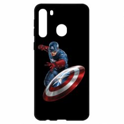 Чехол для Samsung A21 Капитан Америка