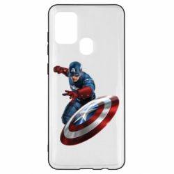 Чехол для Samsung A21s Капитан Америка