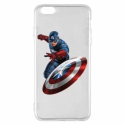 Чехол для iPhone 6 Plus/6S Plus Капитан Америка - PrintSalon