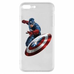 Чехол для iPhone 8 Plus Капитан Америка - PrintSalon