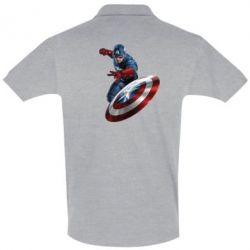 Мужское поло Капитан Америка - PrintSalon