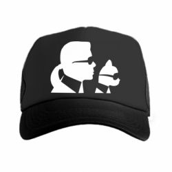 Кепка-тракер Karl and the cat with glasses - PrintSalon