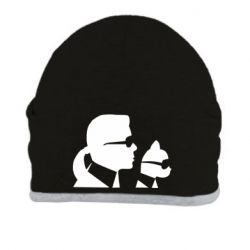 Шапка Karl and the cat with glasses - PrintSalon
