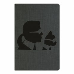 Блокнот с принто Karl and the cat with glasses - PrintSalon