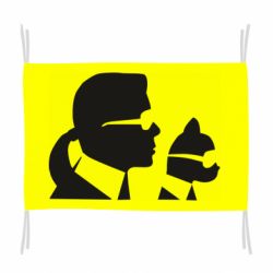 Флаг Karl and the cat with glasses - PrintSalon