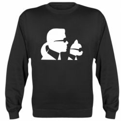 Cвитшот Karl and the cat with glasses - PrintSalon