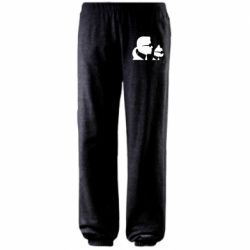 Штаны Karl and the cat with glasses - PrintSalon