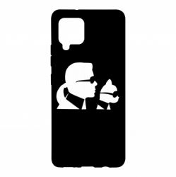 Чехол для Samsung A42 5G Karl and the cat with glasses - PrintSalon