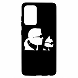 Чехол для Samsung A52 5G Karl and the cat with glasses - PrintSalon