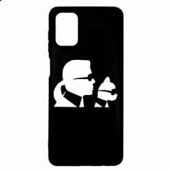 Чехол для Samsung M51 Karl and the cat with glasses - PrintSalon
