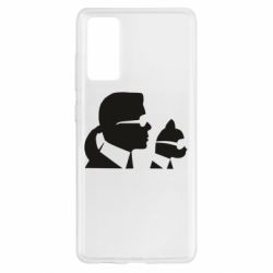 Чехол для Samsung S20 FE Karl and the cat with glasses - PrintSalon