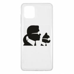 Чехол для Samsung Note 10 Lite Karl and the cat with glasses - PrintSalon