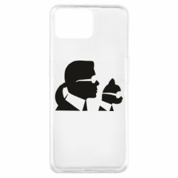 Чехол для Oppo A73 Karl and the cat with glasses - PrintSalon