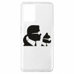 Чехол для Oppo A74 4G Karl and the cat with glasses - PrintSalon