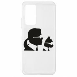 Чехол для Xiaomi Mi 10T/10T Pro Karl and the cat with glasses - PrintSalon