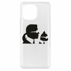 Чехол для Xiaomi Mi11 Karl and the cat with glasses - PrintSalon