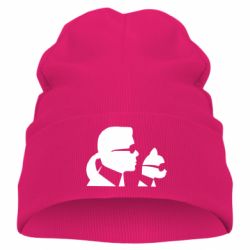 Детская шапка Karl and the cat with glasses - PrintSalon