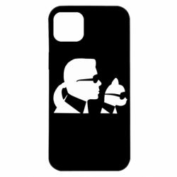Чехол для iPhone 14 Plus Karl and the cat with glasses - PrintSalon