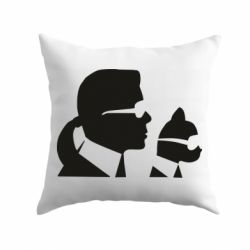 Подушка Karl and the cat with glasses-PrintSalon Подушка Karl and the cat with glasses