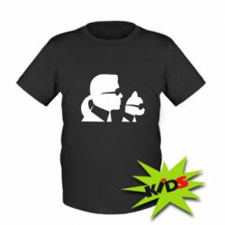 Детская футболка Karl and the cat with glasses - PrintSalon