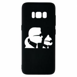 Чехол для Samsung S8 Karl and the cat with glasses - PrintSalon
