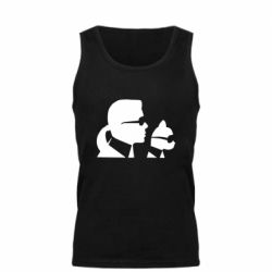 Мужская майка Karl and the cat with glasses - PrintSalon