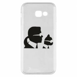 Чехол для Samsung A5 2017 Karl and the cat with glasses