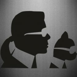 Наклейка Karl and the cat with glasses - PrintSalon