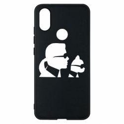 Чехол для Xiaomi Mi A2 Karl and the cat with glasses - PrintSalon