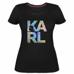 Женская премиум футболка Karl fashion designer