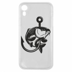 Чехол для iPhone XR Карп на крючке