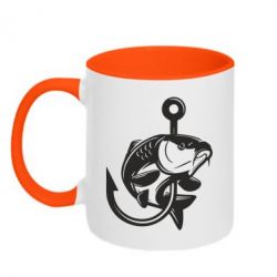 Чашка двокольорова Карп на гачку