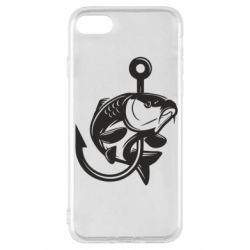Чехол для iPhone SE 2020 Карп на крючке - PrintSalon