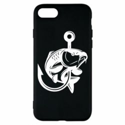 Чехол для iPhone 8 Карп на крючке - PrintSalon