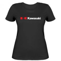 Женская футболка Kawasaki Logo - PrintSalon