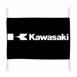 Флаг Kawasaki Logo - PrintSalon