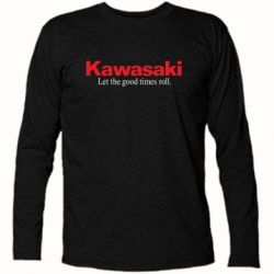 Футболка с длинным рукавом Kawasaki. Let the good times roll. - PrintSalon