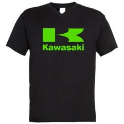 Чоловіча футболка з V-подібним вирізом Kawasaki - PrintSalon