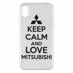 Чохол для iPhone X/Xs Keep calm an love mitsubishi - PrintSalon