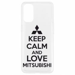 Чохол для Oppo Reno 4Keep calm an love mitsubishi - PrintSalon